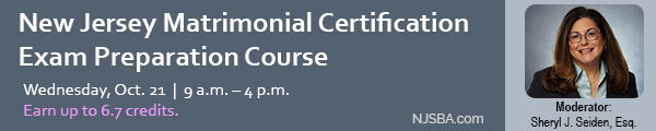 New Jersey Matrimonial Certification Exam Preparation Course (I017526) - 10/21/26